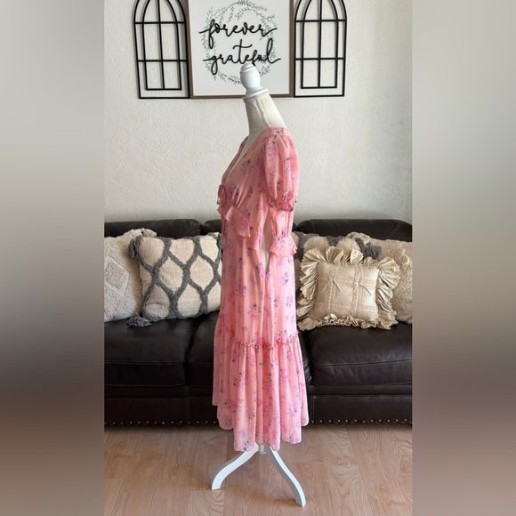 LoveShackFancy x Target Collab Pink Midi Dress - Size 10 Whimsical Boho Summer - Picture 7 of 15